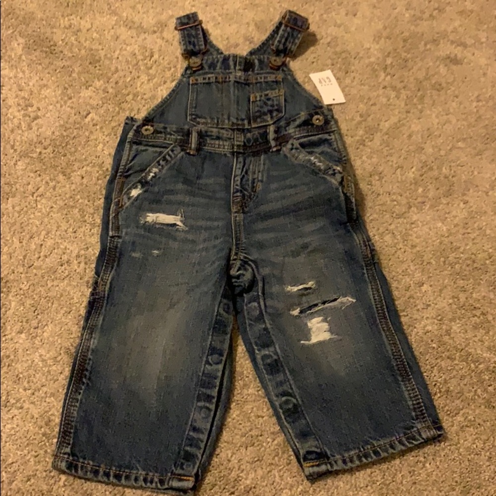 Gap baby denim overalls.